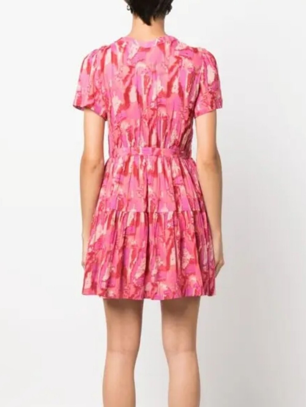 BA&SH Women's Talita Pink Printed Mini Dress Size Medium - Picture 3 of 16